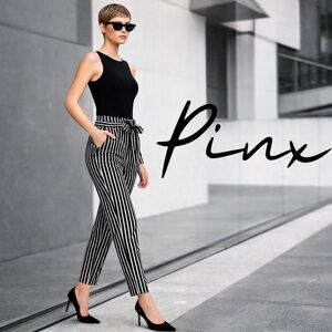 Pinx- Pinstripe Pants With Belt/Size Small/ NWOT/Discount Shipping on Some Items
